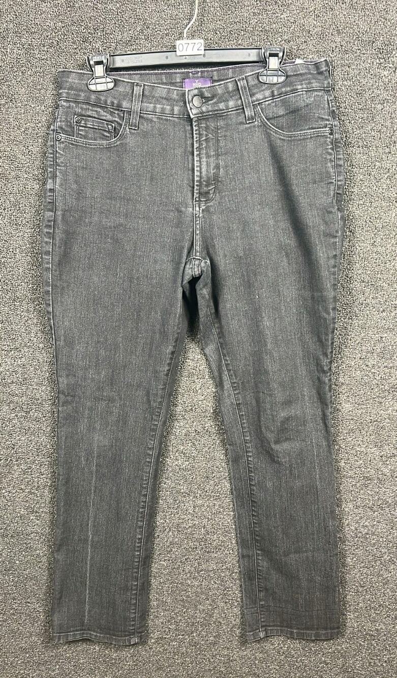 NYDJ Petite Skinny Jeans Womens Size 12P Black Lift Tuck Technology Slimming Fit